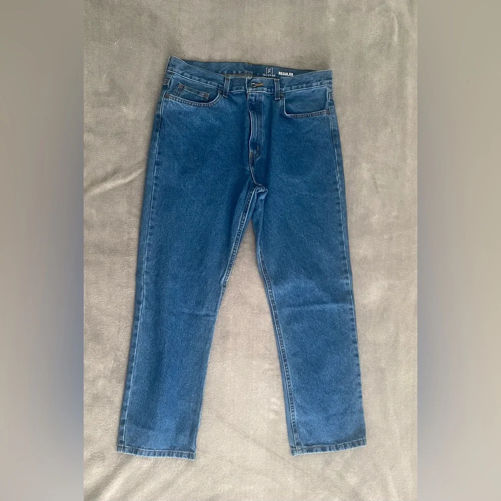 George Regular Fit Jeans Men’s 34x29 Blue Denim